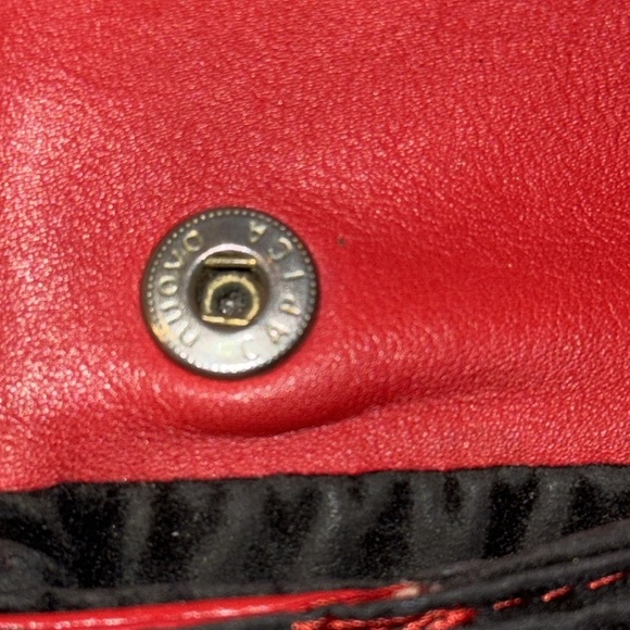 Gorgeous Vintage Unbranded Red Leather Envelope Clutch - Picture 8 of 9